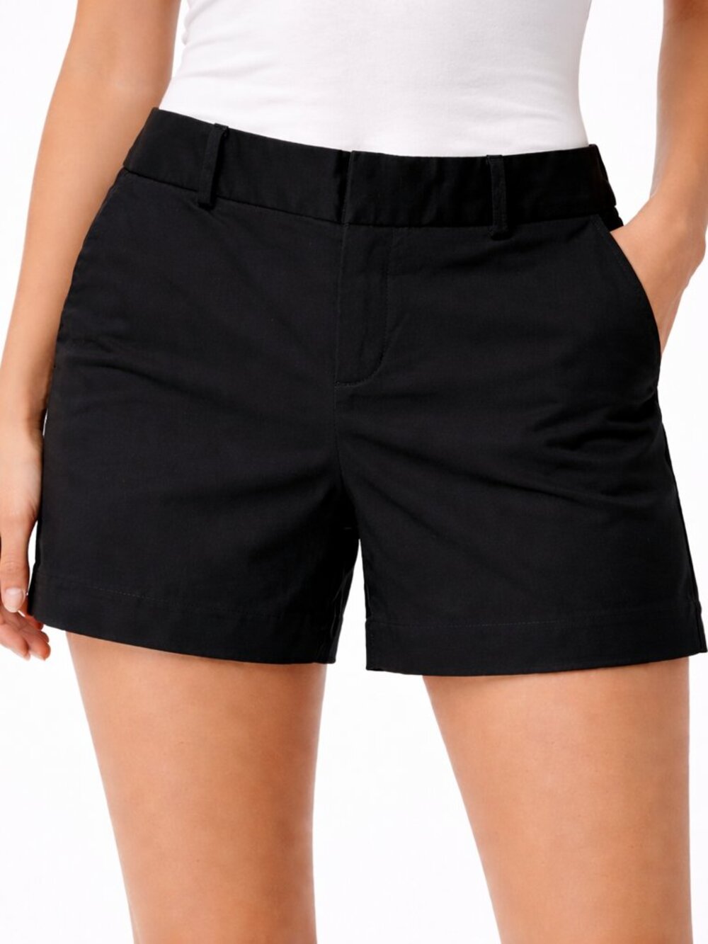 Banana Republic Hampton Chino Shorts Black Size 2 NWT